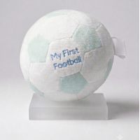 GP-25-1123S: 'My First Football' Baby Soft Toy with Rattle - Sky